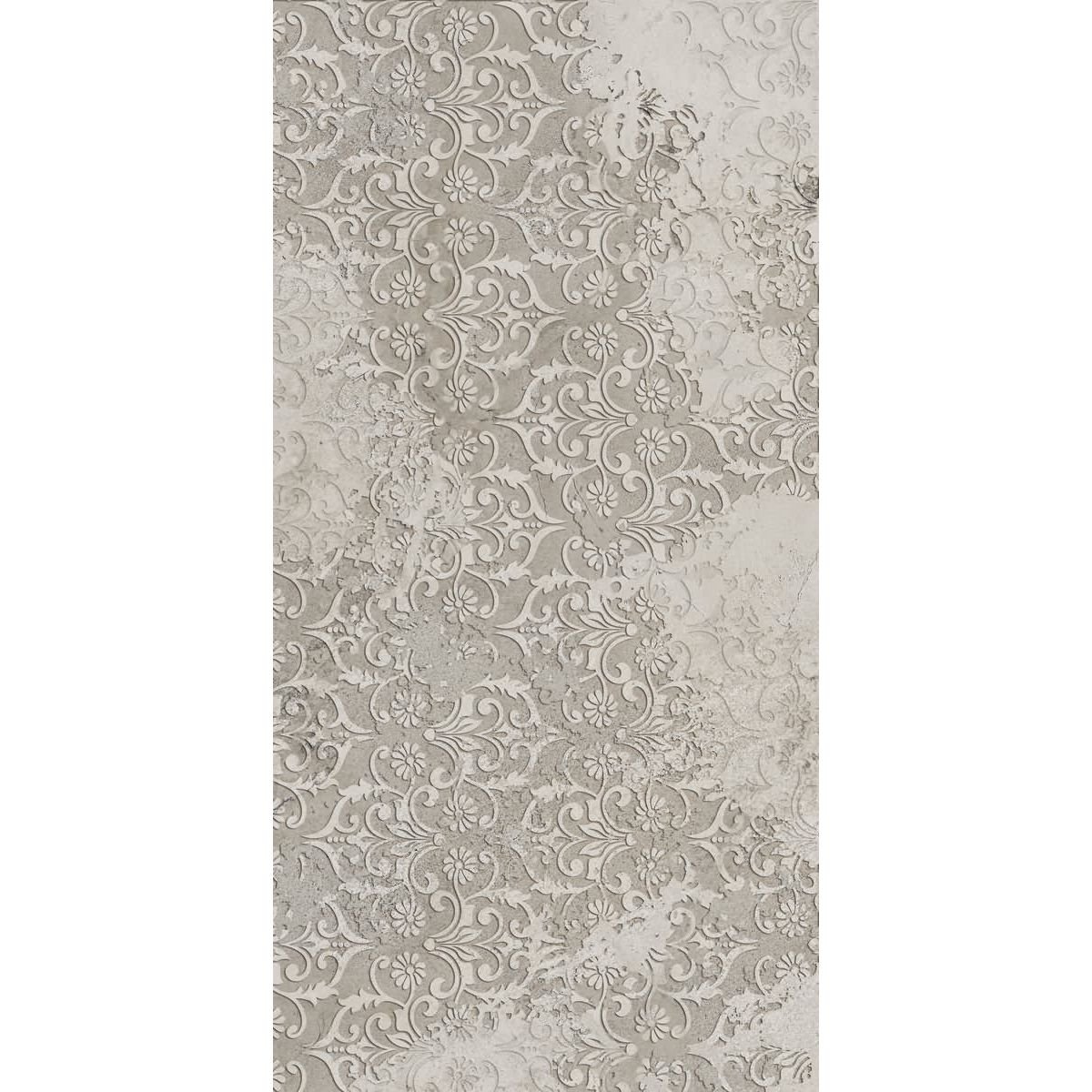 Керамогранит Mita Ceramic (Митасерамик) RS 204 Base Decor Carving Серый 60х120 см