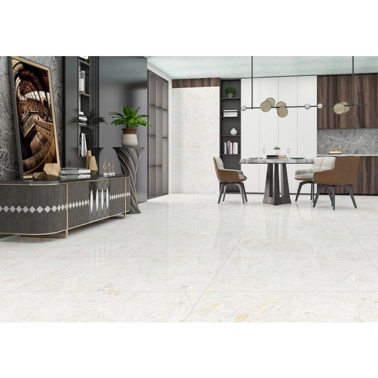 Керамогранит Mita Ceramic (Митасерамик) Curios White Glossy Белый 60х120 см, глянцевый