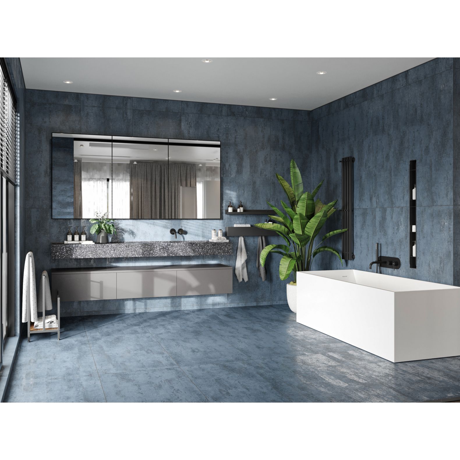 Керамогранит NT Ceramic Metallic Azul 60х120 см, NTT99608M