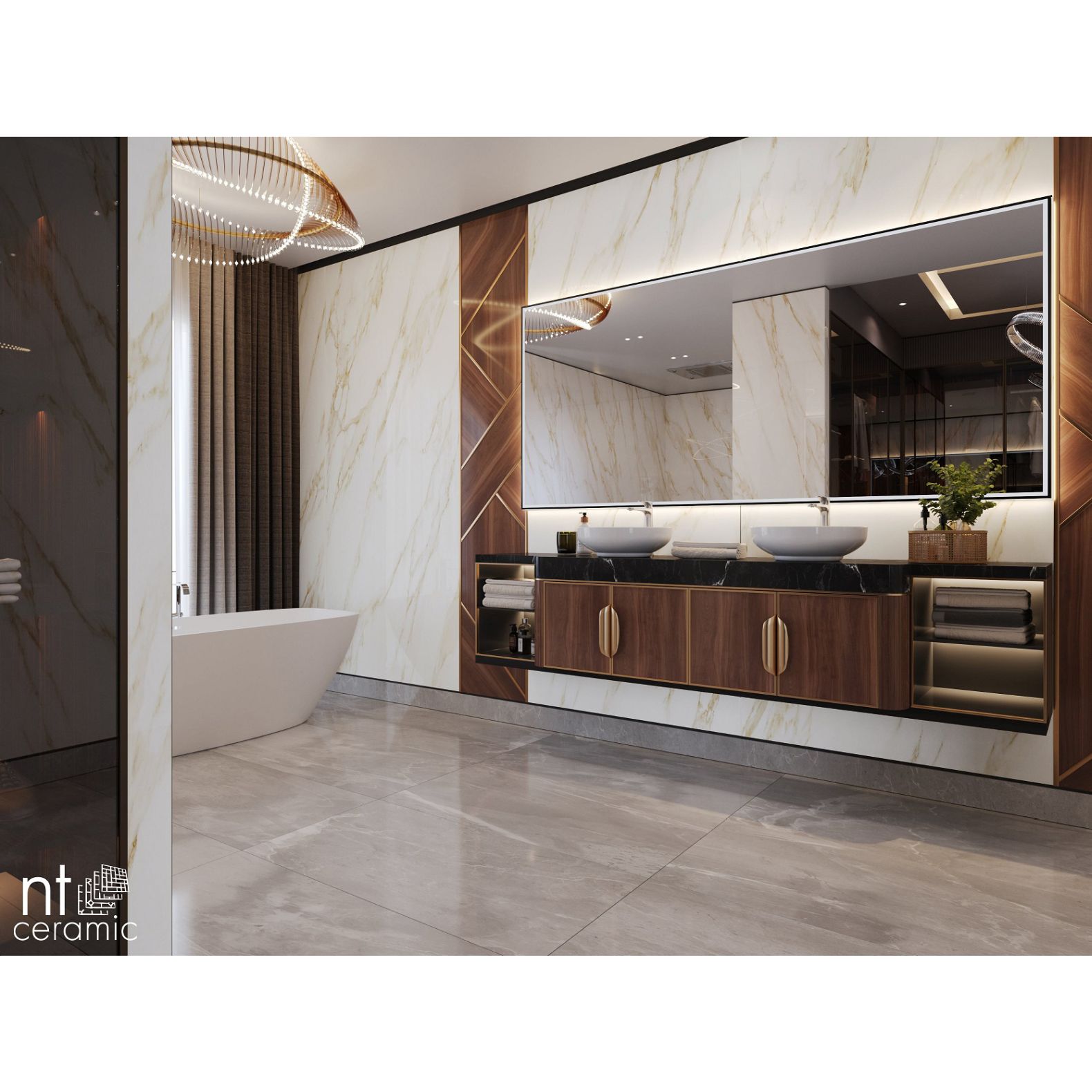 Керамогранит NT Ceramic Atlas Home Arabesco Gold, NTT3501L