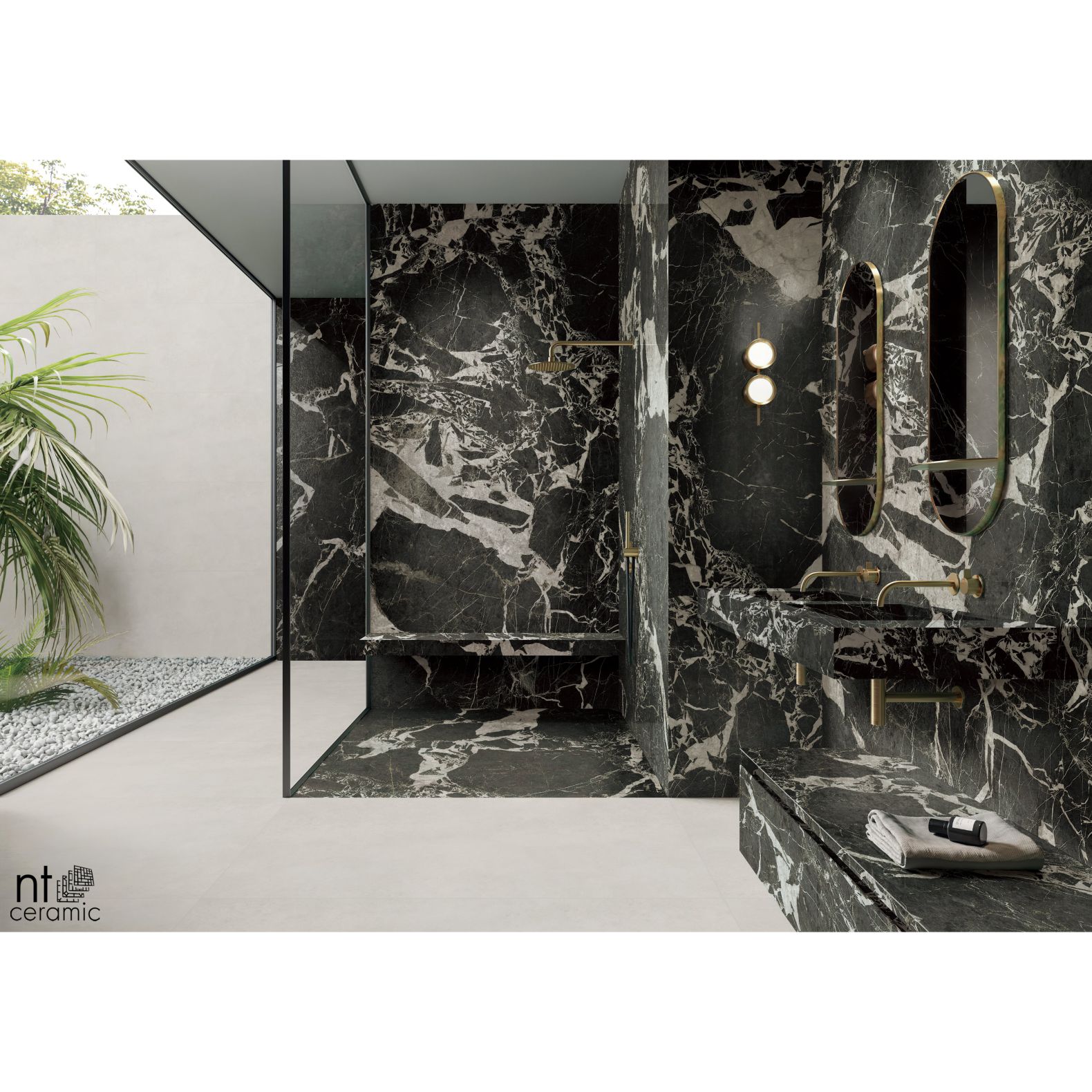 Керамогранит NT Ceramic (Нт Керамик) Quanta Grey Portoro Black 60х120 см, NS612NTT9028L