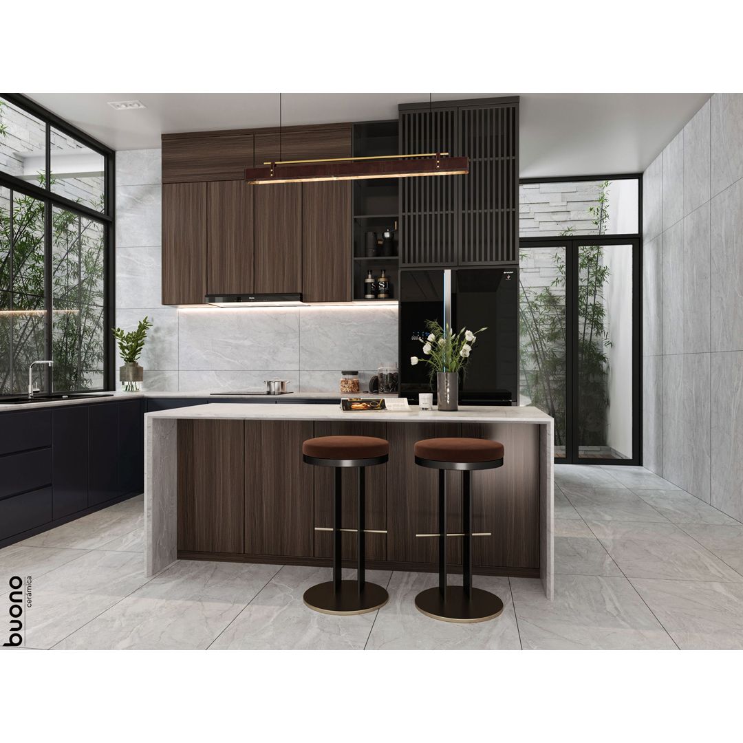 Керамогранит Buono Ceramica (Боно Керамика) Pietra Grey Carving 60х120 см, S4434C