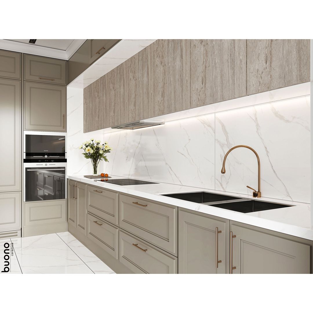 Керамогранит Buono Ceramica (Боно Керамика) Carrara Livia Glossy 60х120 см, глянцевый, M4401P