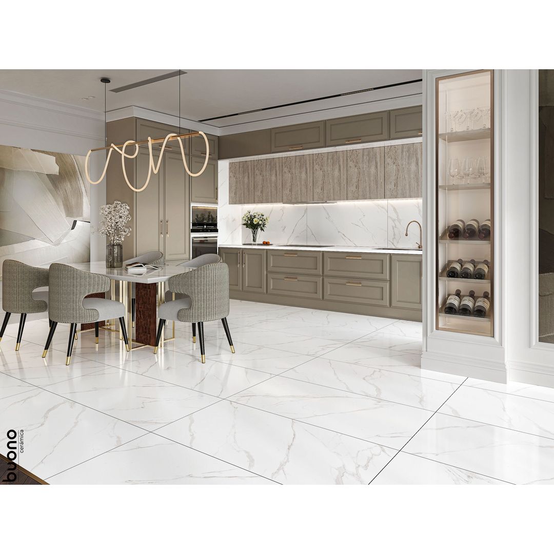 Керамогранит Buono Ceramica (Боно Керамика) Carrara Livia Glossy 60х120 см, глянцевый, M4401P