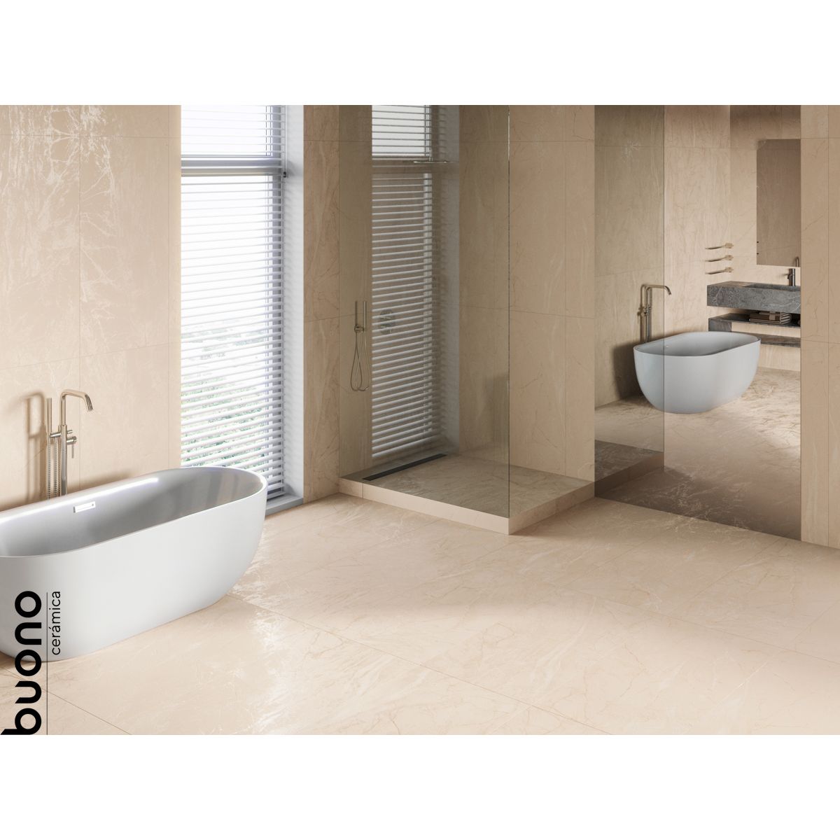 Керамогранит Buono Ceramica (Боно Керамика) Pietra Beige Carving 60х120 см, S4441C