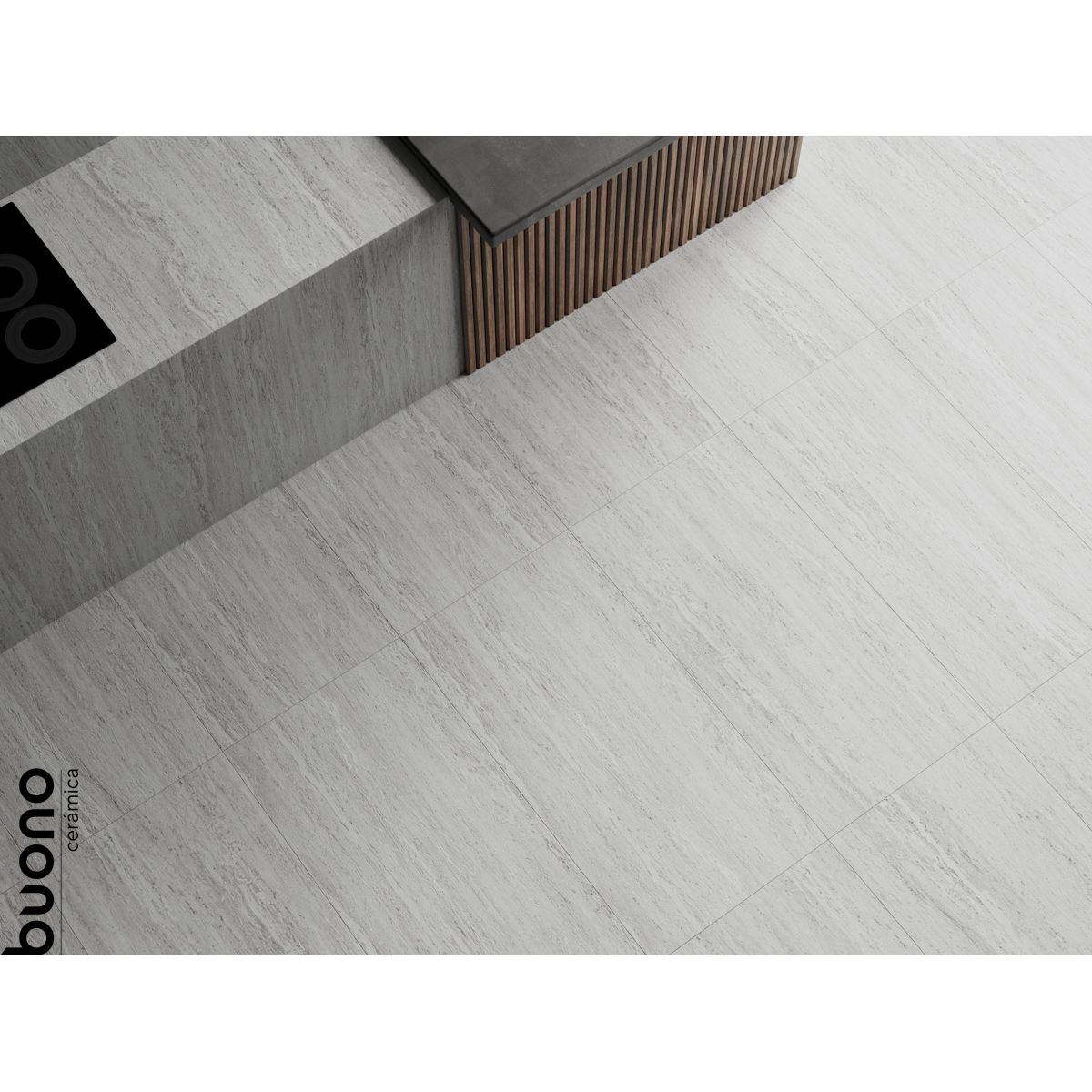 Керамогранит Buono Ceramica (Боно Керамика) Travertino Grey Matt 60х120 см, S4443M