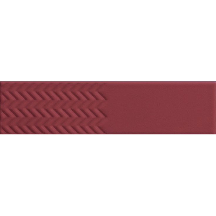 Плитка настенная 41zero42 (41зиро42) Biscuit Waves Bordeaux 5x20 см