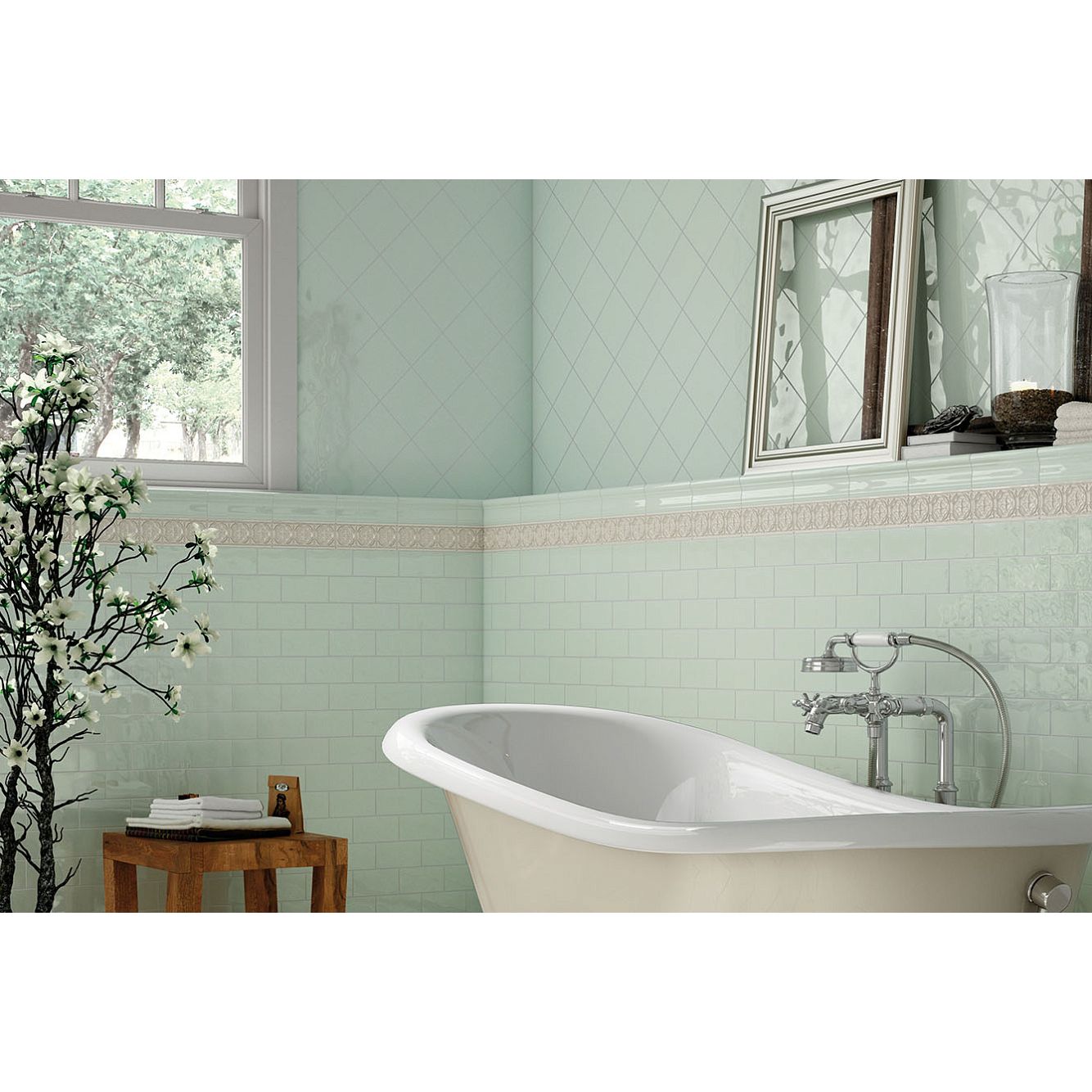 Бордюр Adex (Адекс) Studio Barra Lisa Eucalyptus 3x19.8 см