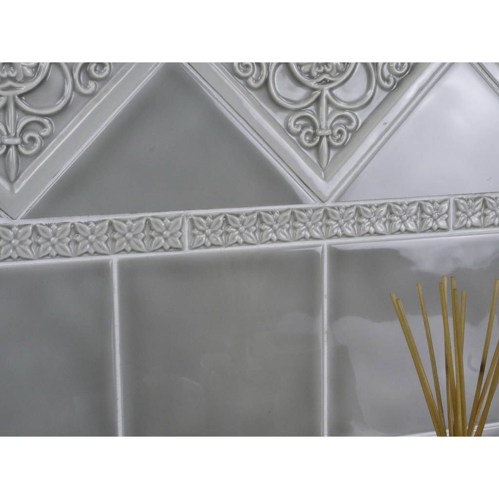 Бордюр Adex (Адекс) Studio Relieve Ponciana Graystone 2.5x19.8 см