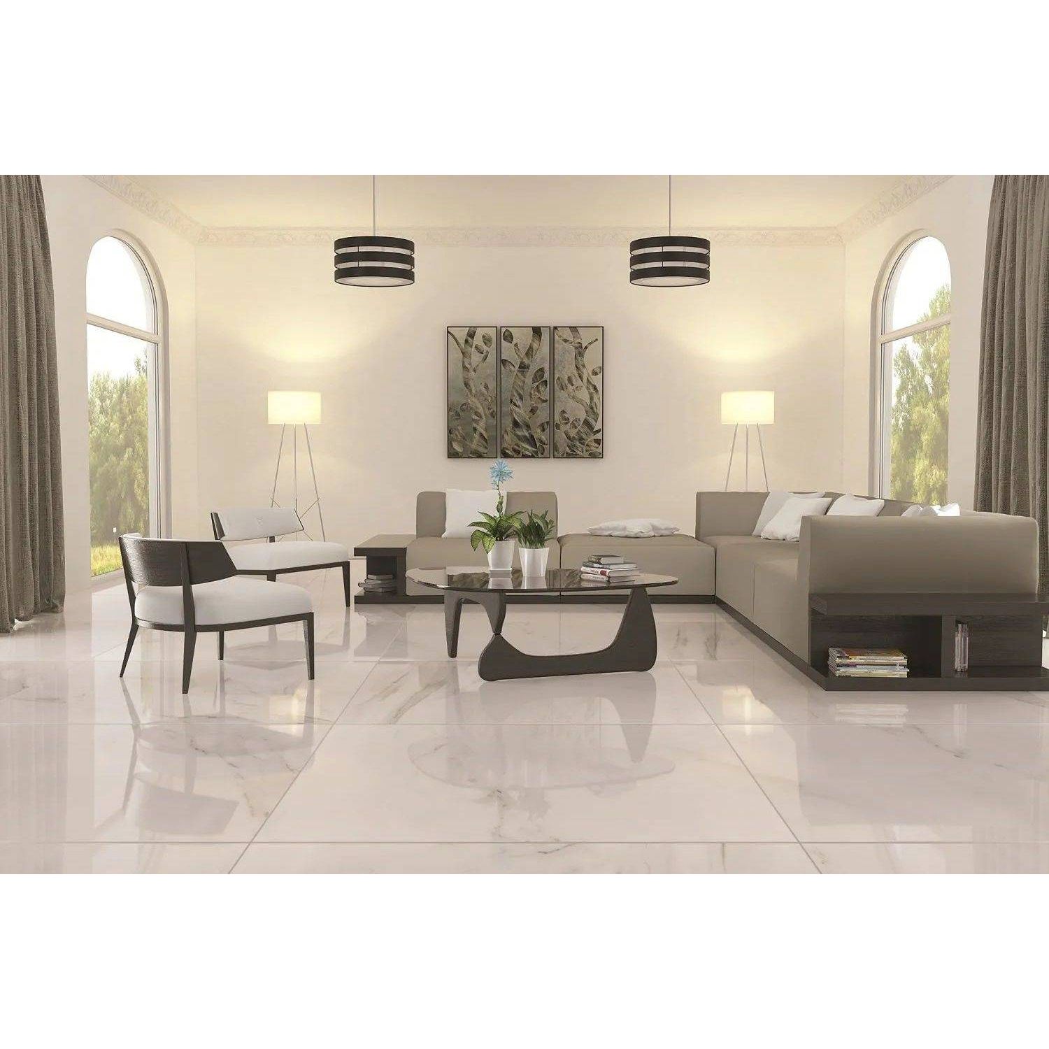 Керамогранит Marjan Tile (Маржан Тайл) Stone Vision Light Beige 60x120 см, 8035