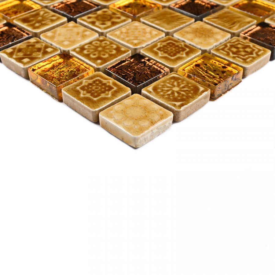 Мозаика Bonaparte (Бонапарт) Morocco Gold Глянцевая 30x30 см (чип 2,3x2,3 см)
