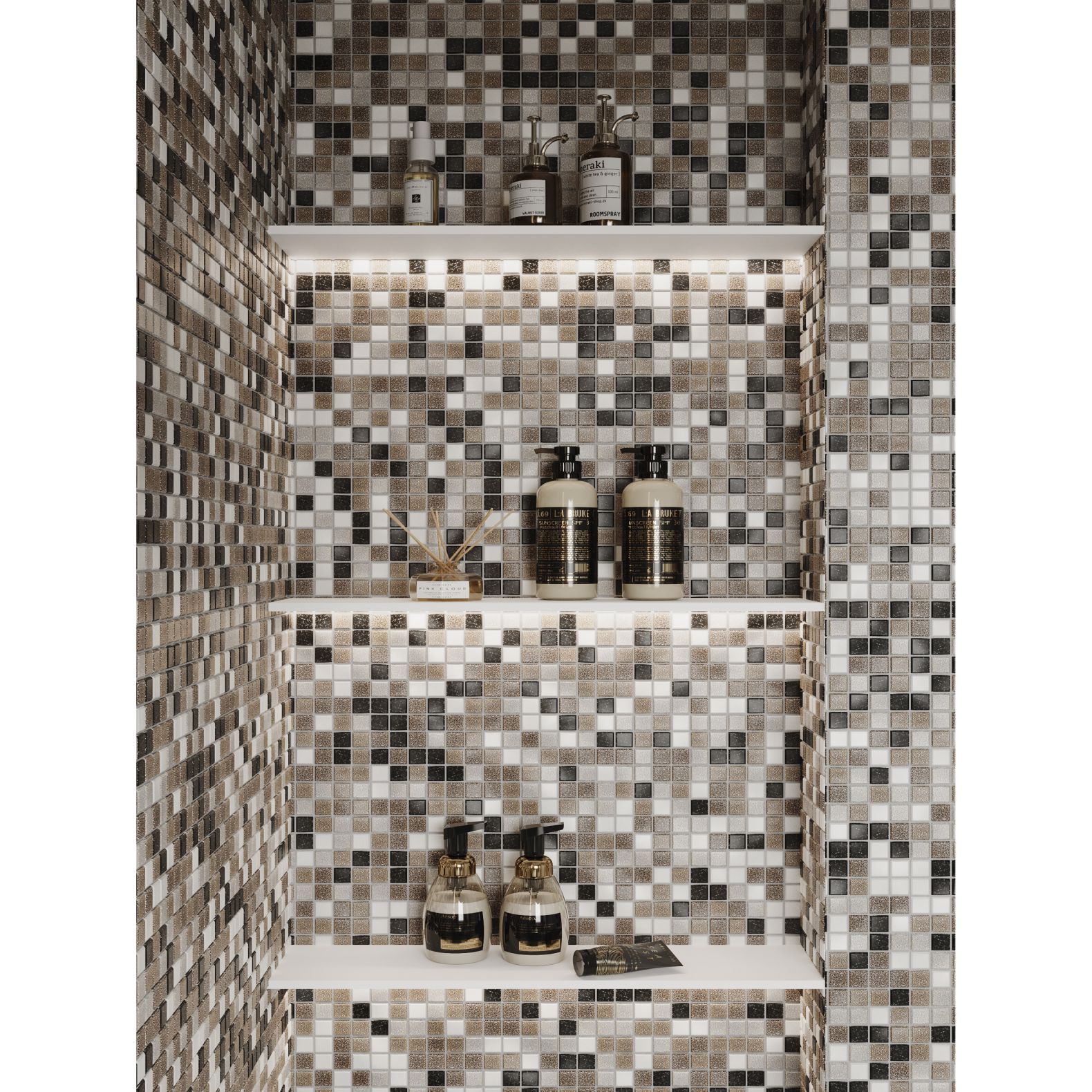 Мозаика Bonaparte (Бонапарт) Aspect Полуглянцевая 32.7x32.8 см (чип 2x2,1 см)