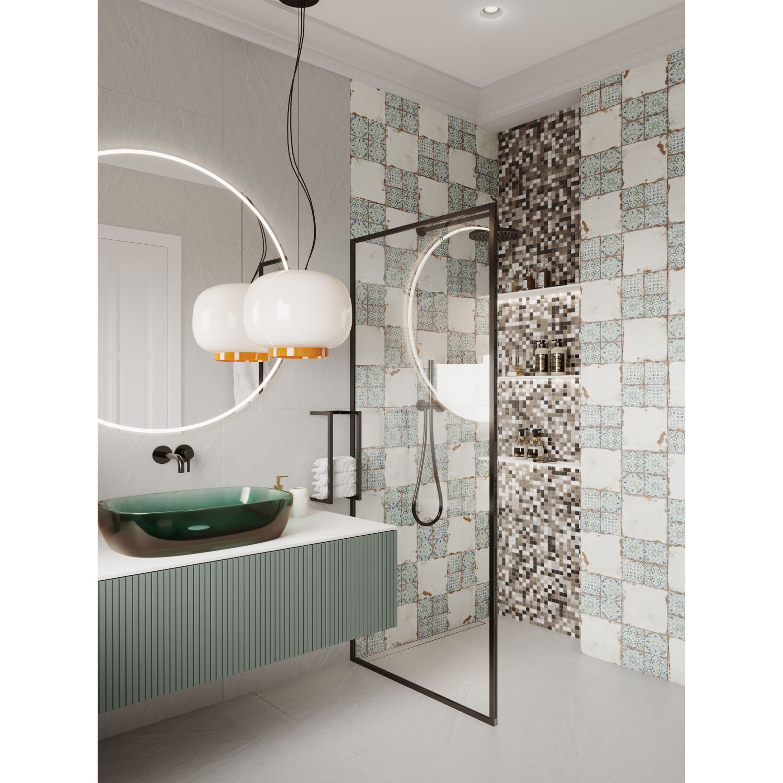 Мозаика Bonaparte (Бонапарт) Aspect Полуглянцевая 32.7x32.8 см (чип 2x2,1 см)