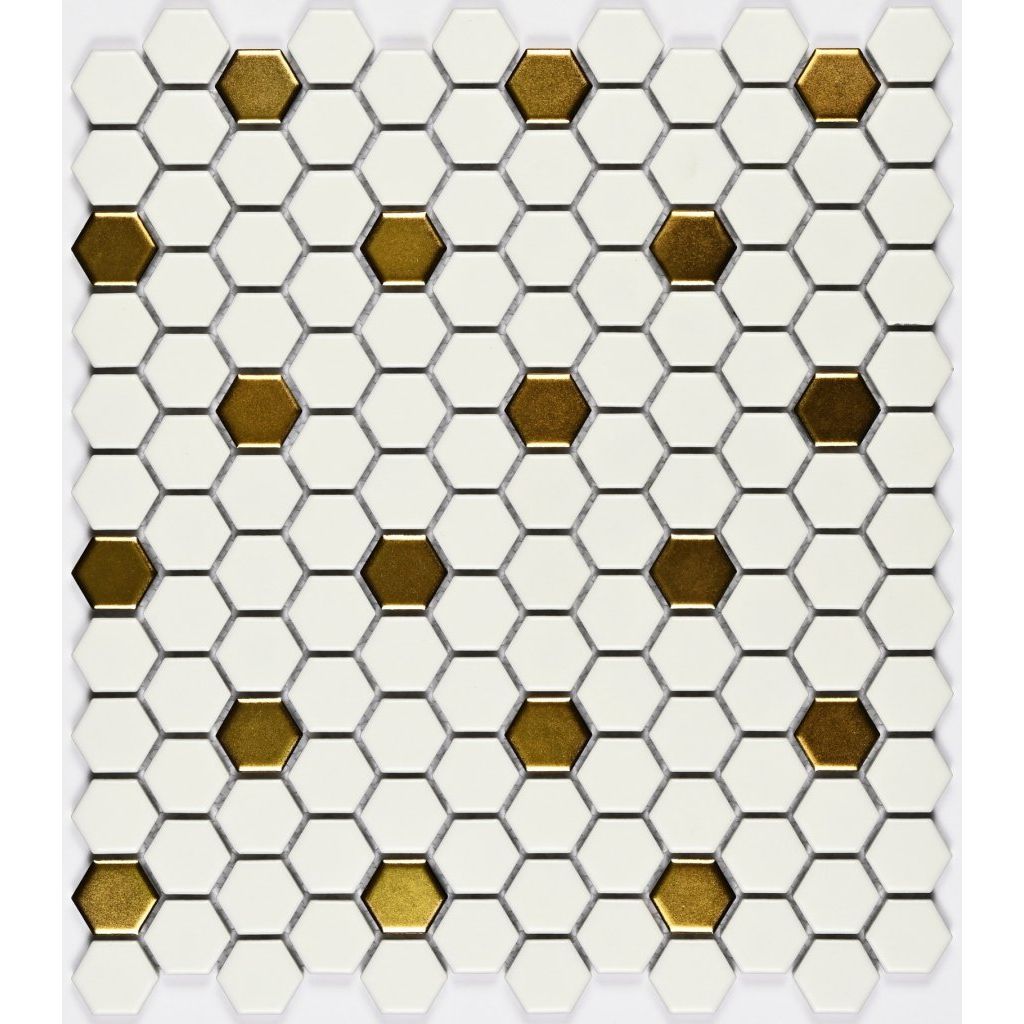 Мозаика Bonaparte (Бонапарт) Babylon Gold matt Матовая 26x30 см (чип 2,3x2,6 см)