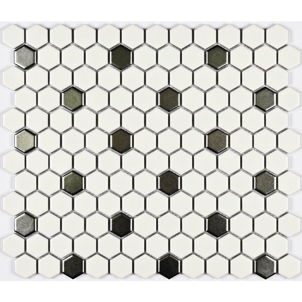 Мозаика Bonaparte (Бонапарт) Babylon Silver matt Матовая 26x30 см (чип 2,3x2,6 см)