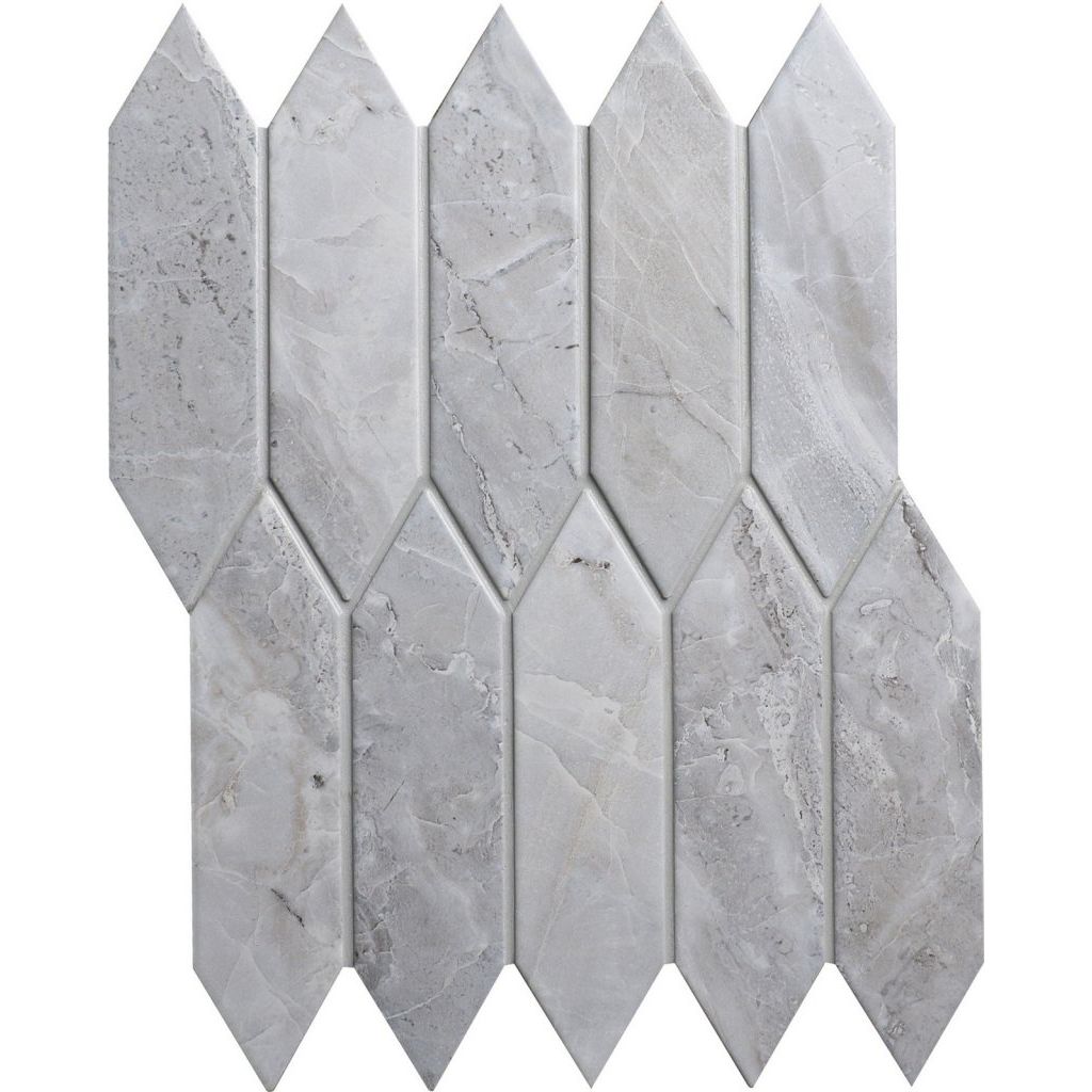 Мозаика Bonaparte (Бонапарт) Level light Матовая 25.5x31.3 см (чип 4,8x19,5 см)