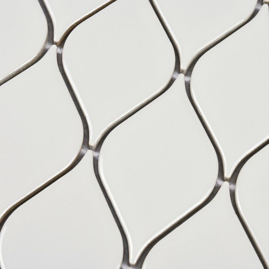Мозаика Bonaparte (Бонапарт) Melany White glossy Глянцевая 26.4x28 см (чип 4,8x8,6 см)