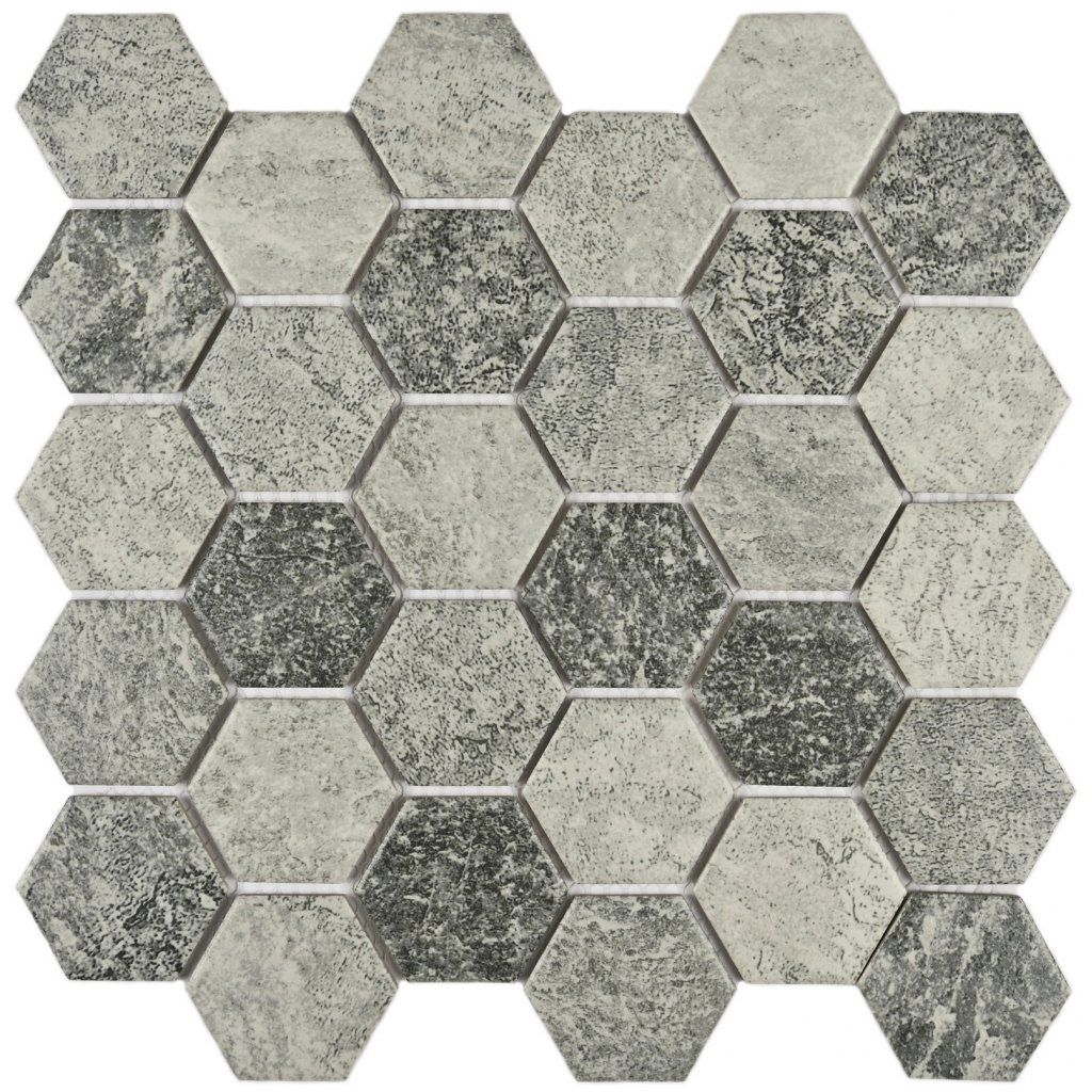 Мозаика Bonaparte (Бонапарт) Olmeto Grey Матовая 28.2x27.1 см (чип 5,1x5,9 см)
