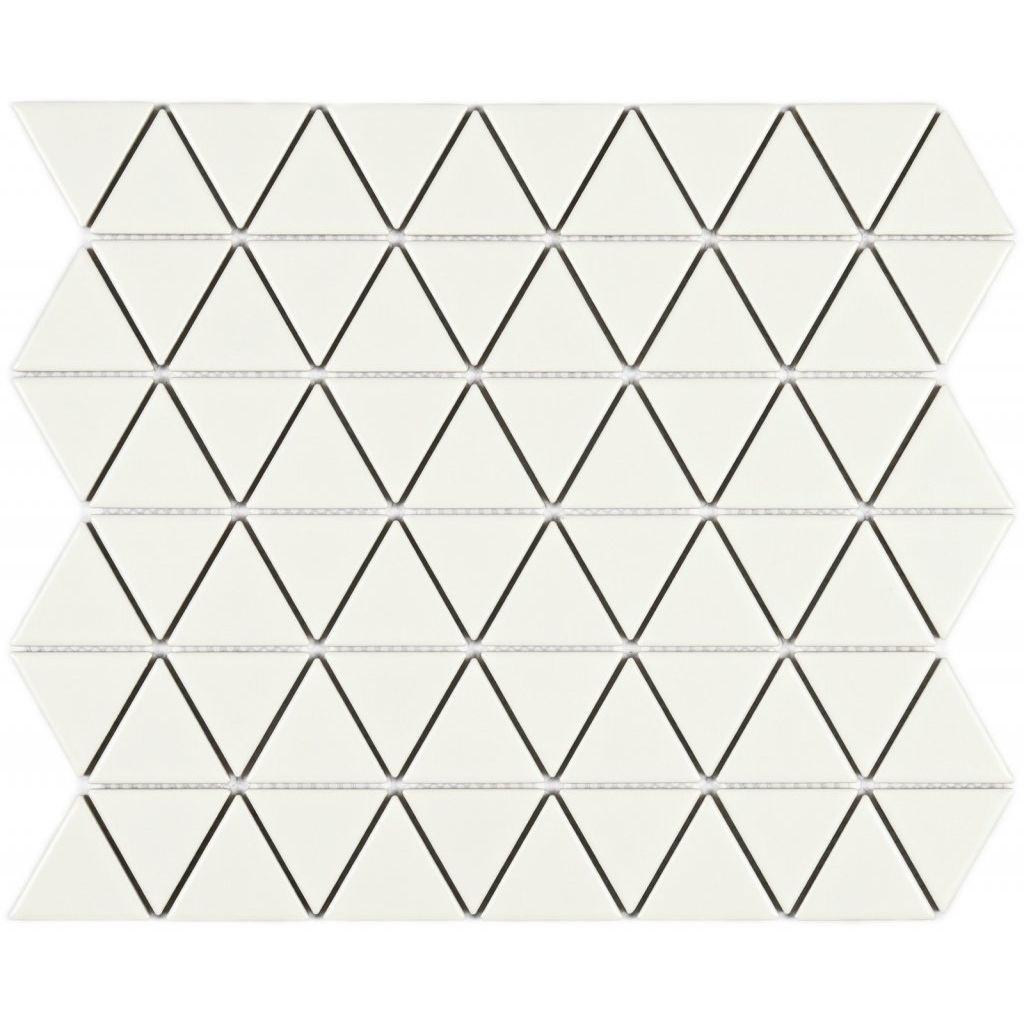 Мозаика Bonaparte (Бонапарт) Reno White matt Матовая 25.2x29.1 см (чип 3,9x4,5 см)