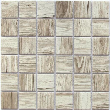 Мозаика Bonaparte (Бонапарт) Wooden Light Матовая 30.6x30.6 см (чип 4,8x4,8 см)