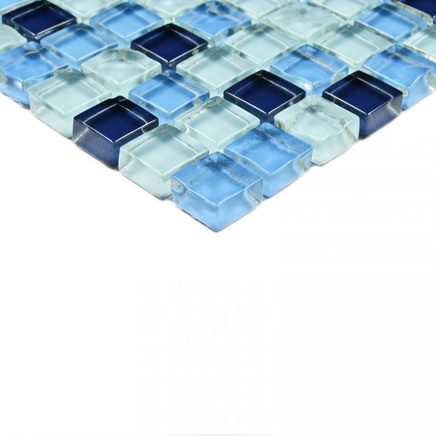 Мозаика Bonaparte (Бонапарт) Blue Drops Глянцевая 30x30 см (чип 1,5x1,5 см)