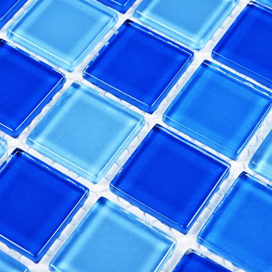 Мозаика Bonaparte (Бонапарт) Blue wave-1 Глянцевая 30x30 см (чип 2,5x2,5 см)