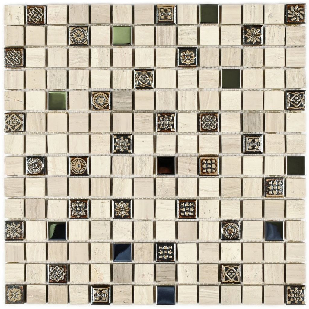Мозаика Bonaparte (Бонапарт) Milan-2 Полированная 30.5x30.5 см (чип 20x20 мм)
