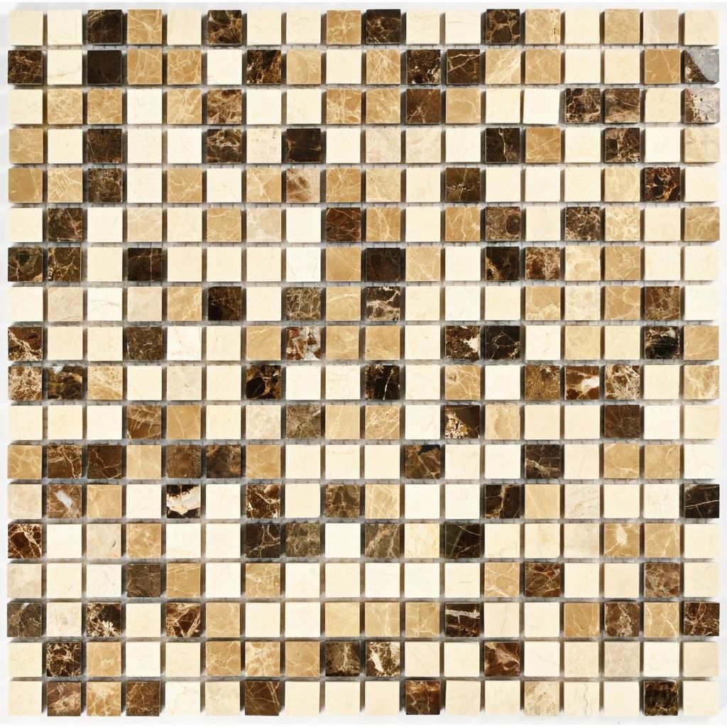 Мозаика Bonaparte (Бонапарт) Turin 15 Полированная 30.5x30.5 см (чип 1,5x1,5 см)