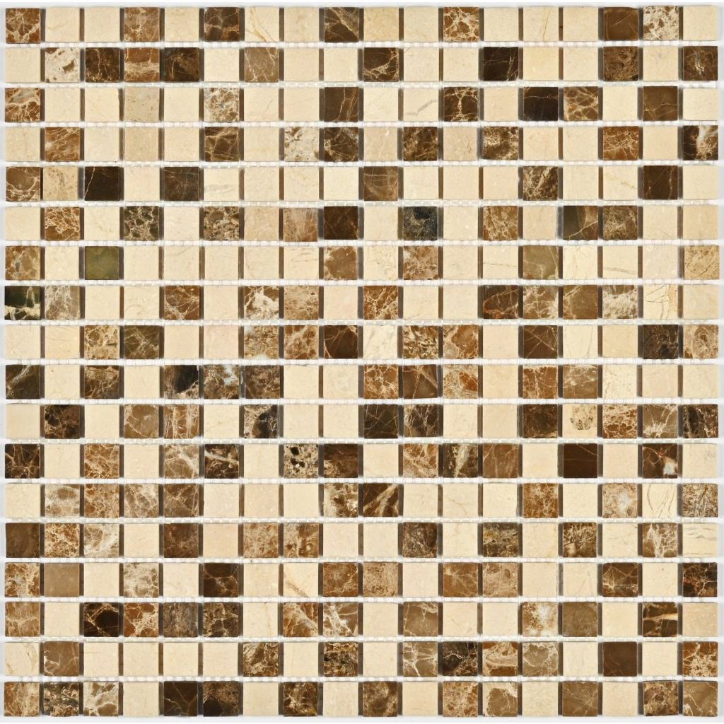 Мозаика Bonaparte (Бонапарт) Turin-15 slim Полированная 30.5x30.5 см (чип 1,5x1,5 см)