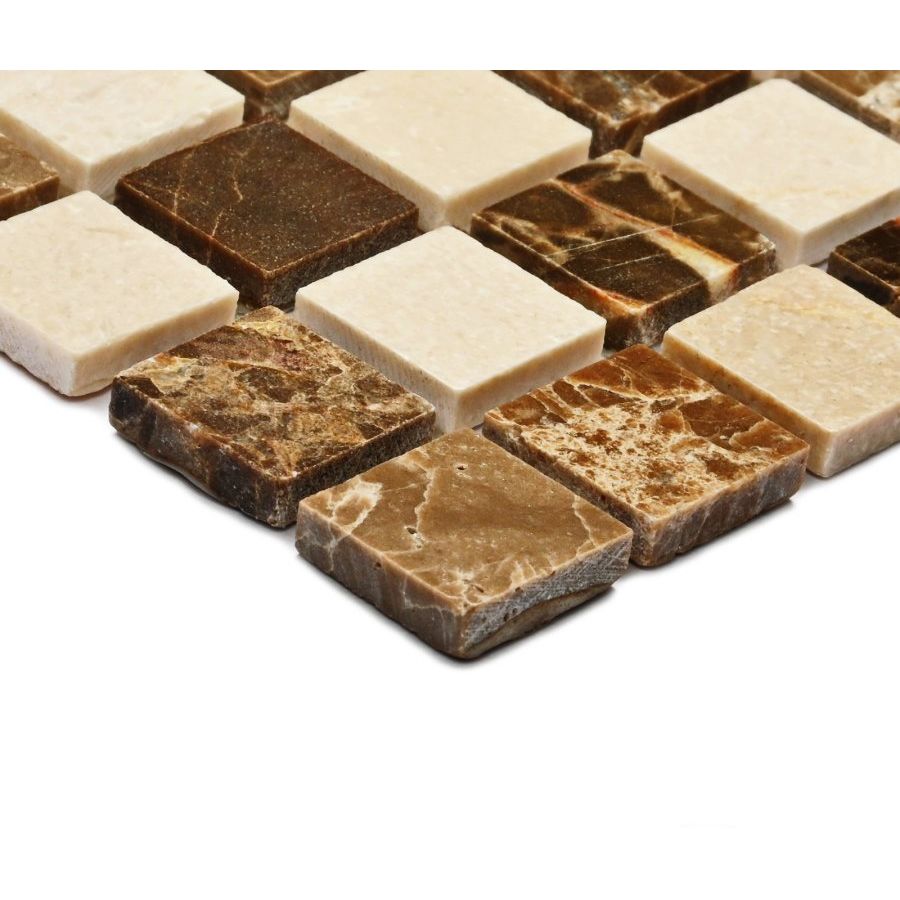 Мозаика Bonaparte (Бонапарт) Turin-15 slim Полированная 30.5x30.5 см (чип 1,5x1,5 см)