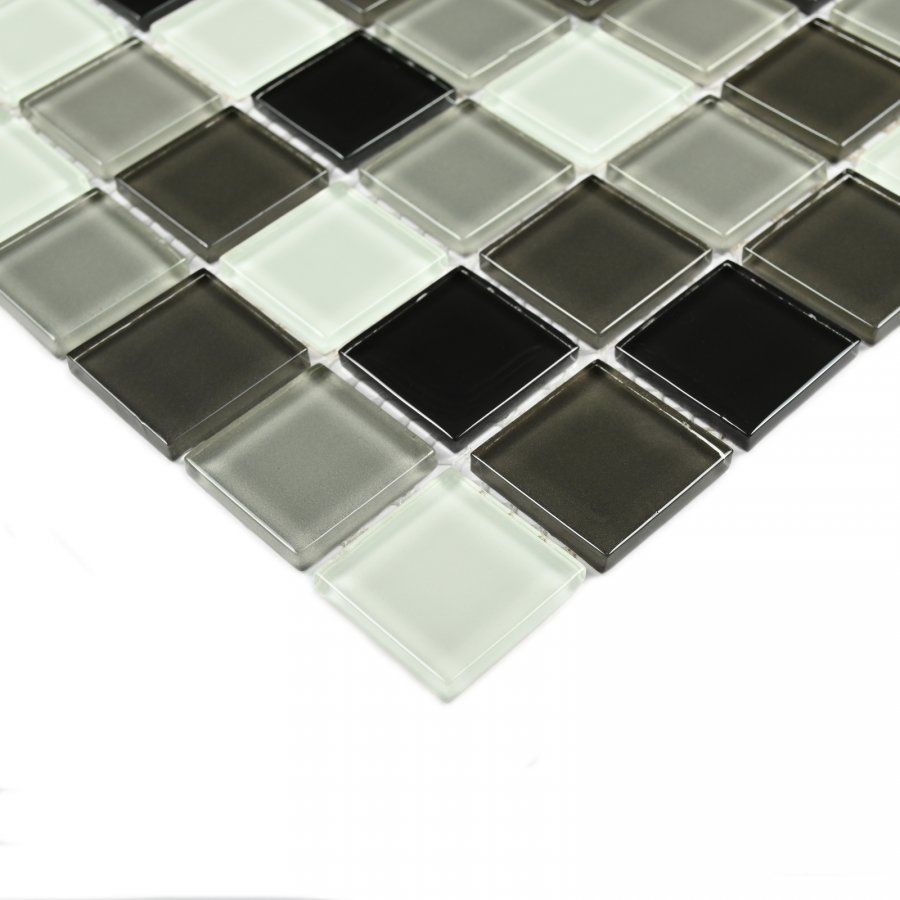 Мозаика Bonaparte (Бонапарт) Carbon mix Глянцевая 30x30 см (чип 2,5x2,5 см)