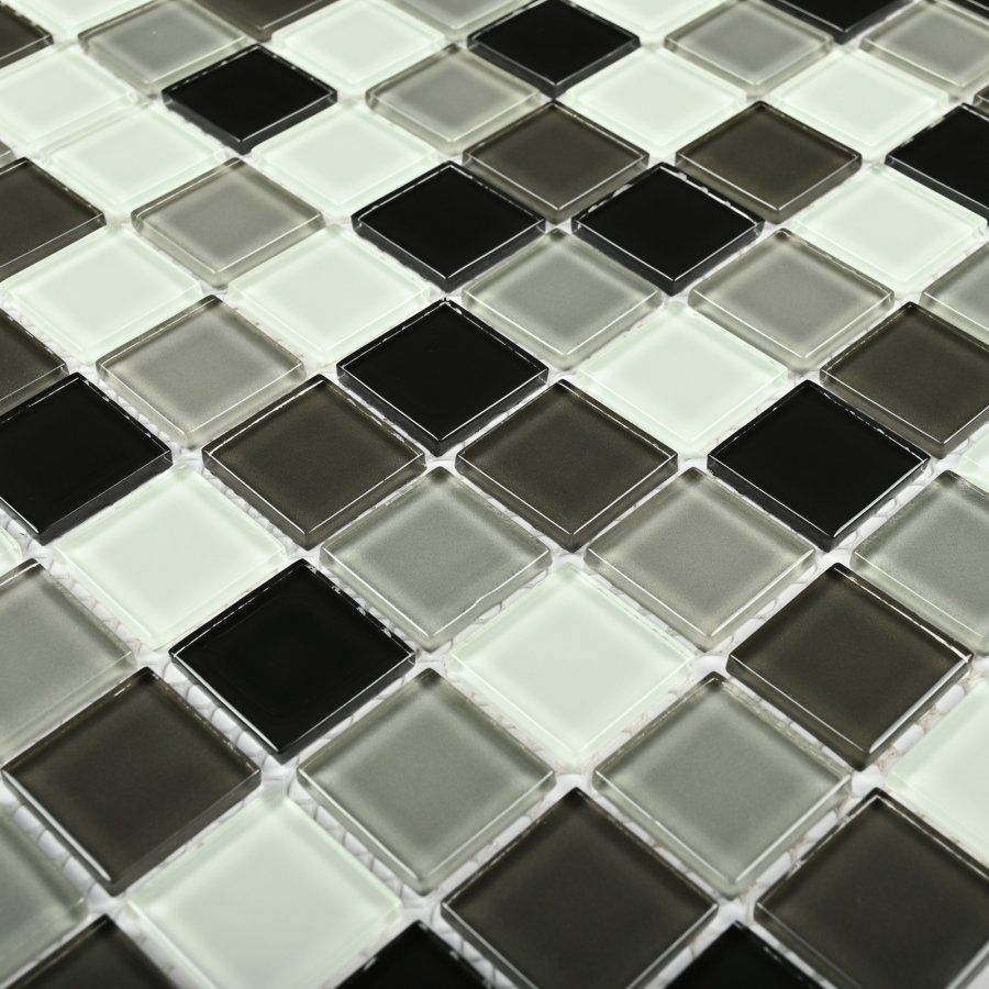 Мозаика Bonaparte (Бонапарт) Carbon mix Глянцевая 30x30 см (чип 2,5x2,5 см)