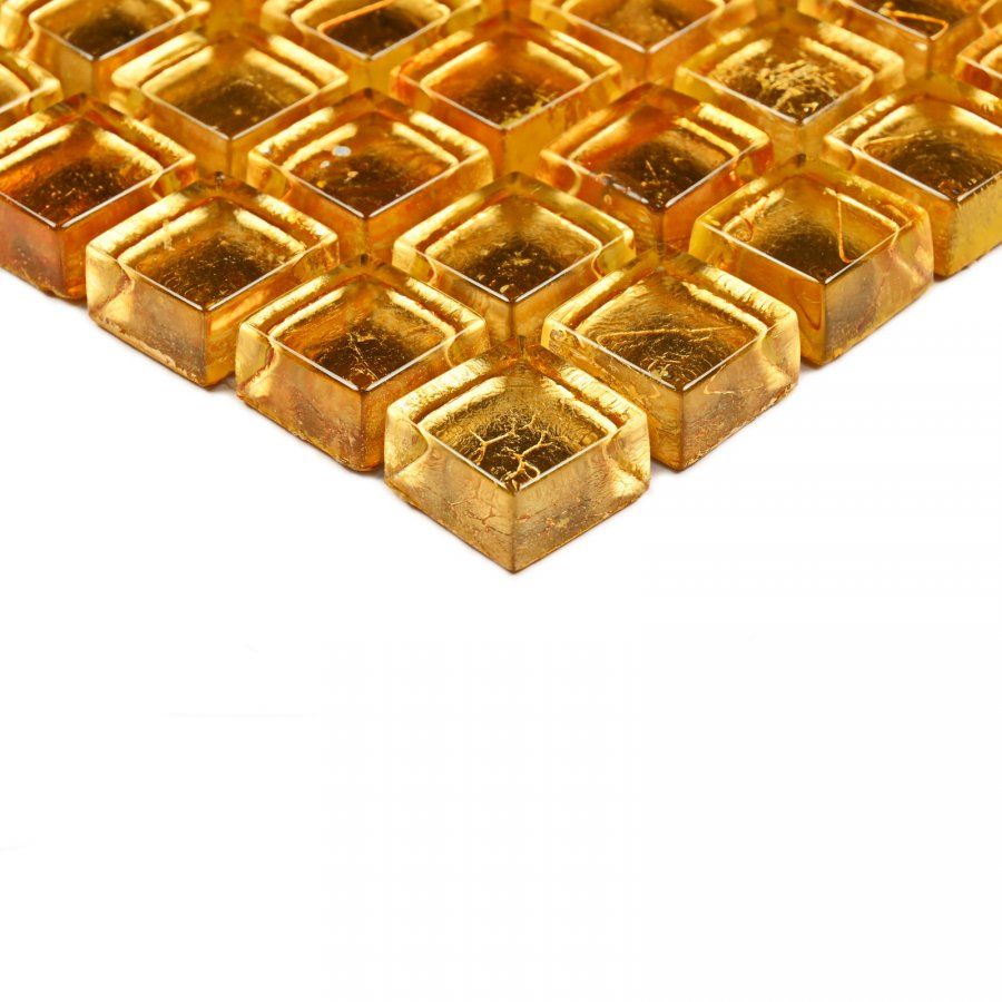 Мозаика Bonaparte (Бонапарт) Classik gold Глянцевая 30x30 см (чип 1,5x1,5 см)