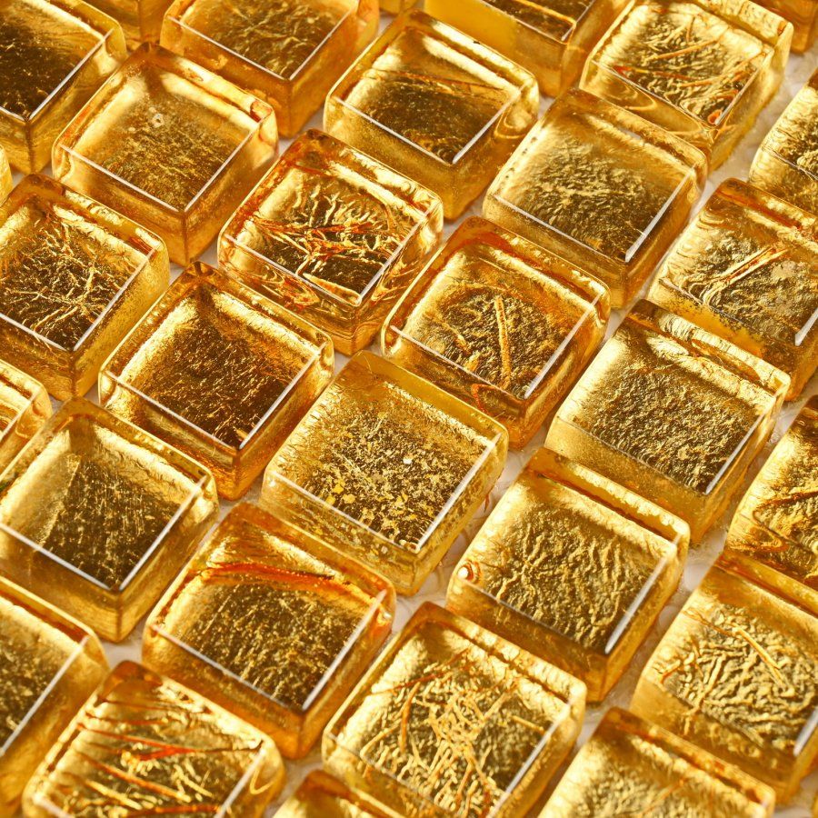 Мозаика Bonaparte (Бонапарт) Classik gold Глянцевая 30x30 см (чип 1,5x1,5 см)