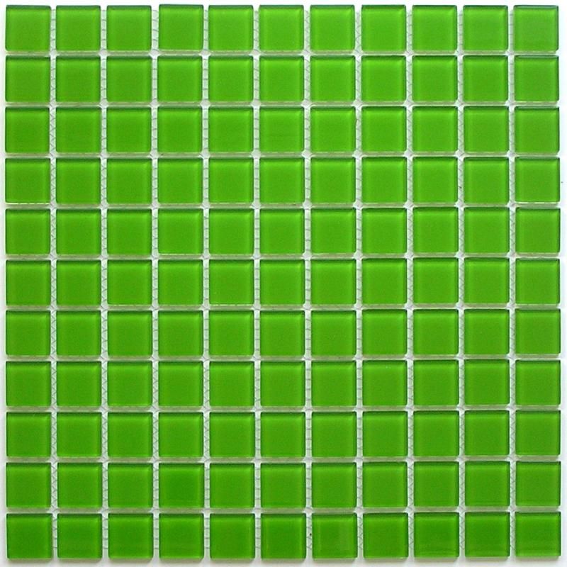 Мозаика Bonaparte (Бонапарт) Green glass Глянцевая 30x30 см (чип 2,5x2,5 см)