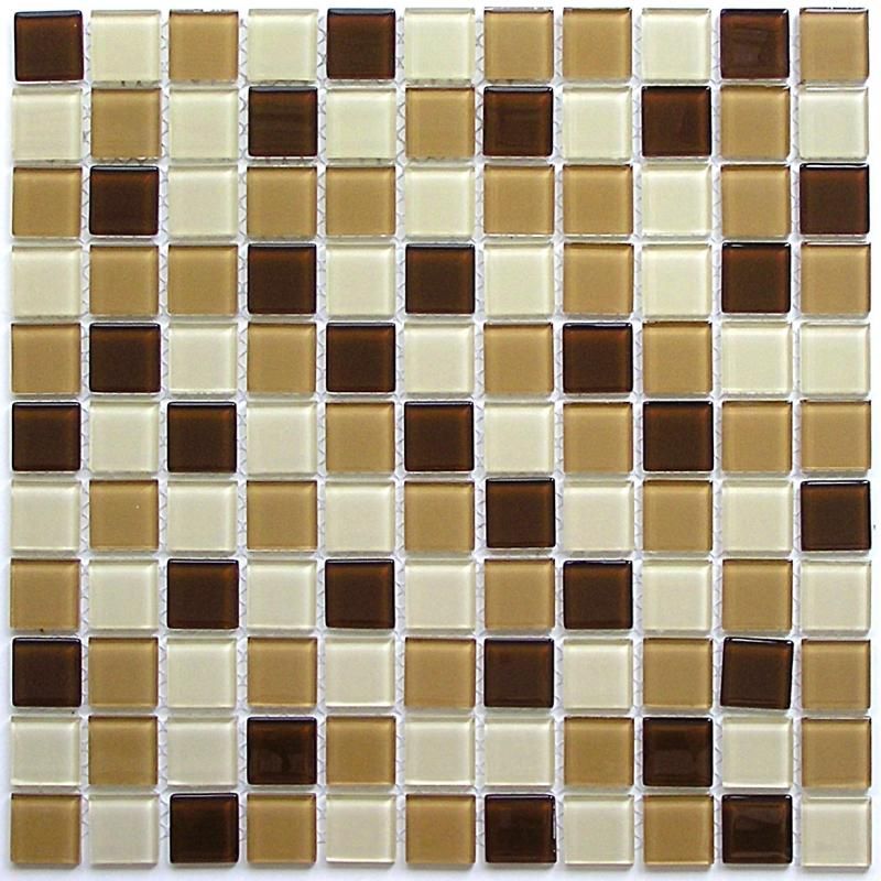 Мозаика Bonaparte (Бонапарт) Latte mix Глянцевая 30x30 см (чип 2,5x2,5 см)