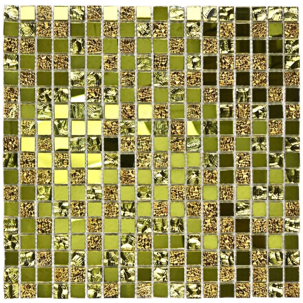 Мозаика Bonaparte (Бонапарт) Mirror gold Глянцевая 30x30 см (чип 1,5x1,5 см)