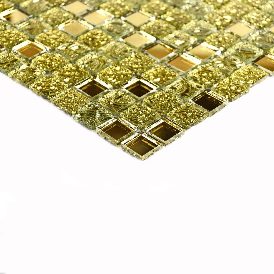 Мозаика Bonaparte (Бонапарт) Mirror gold Глянцевая 30x30 см (чип 1,5x1,5 см)