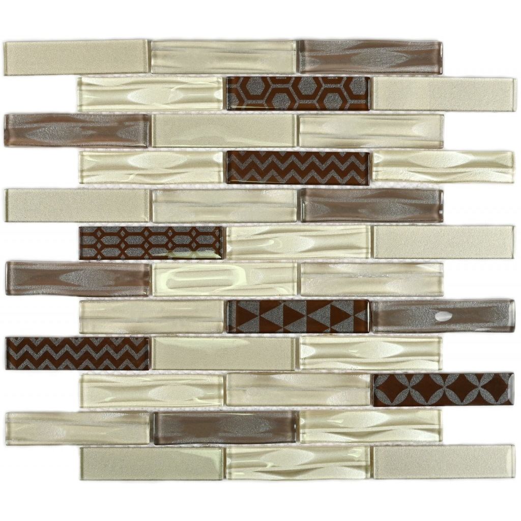 Мозаика Bonaparte (Бонапарт) Optima Brown Глянцевая 30x30 см (чип 2,3x9,8 см)