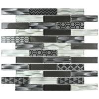 Мозаика Bonaparte (Бонапарт) Optima Grey Глянцевая 30x30 см (чип 2,3x9,8 см)