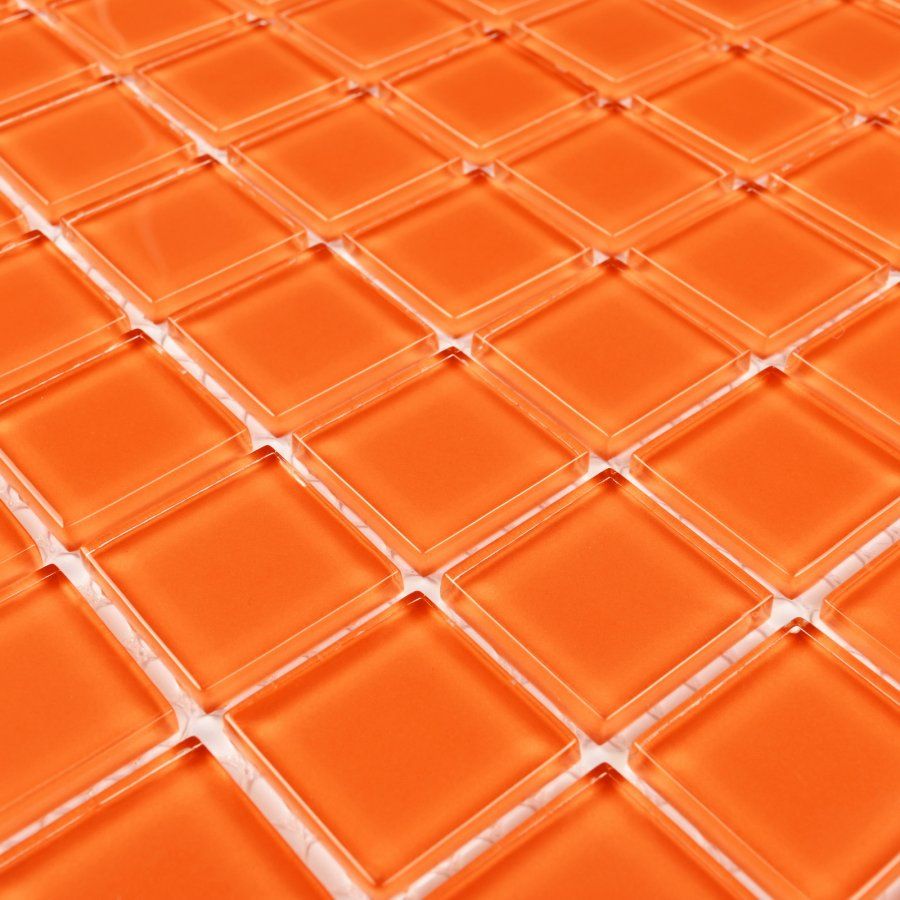 Мозаика Bonaparte (Бонапарт) Orange glass Глянцевая 30x30 см (чип 2,5x2,5 см)