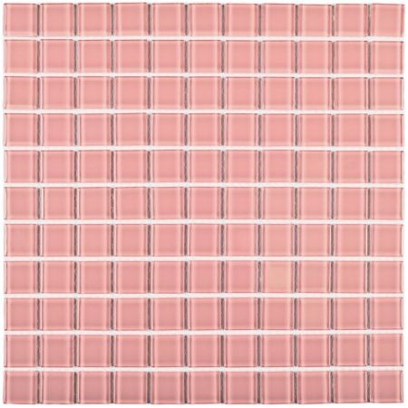 Мозаика Bonaparte (Бонапарт) Pink glass Глянцевая 30x30 см (чип 2,5x2,5 см)