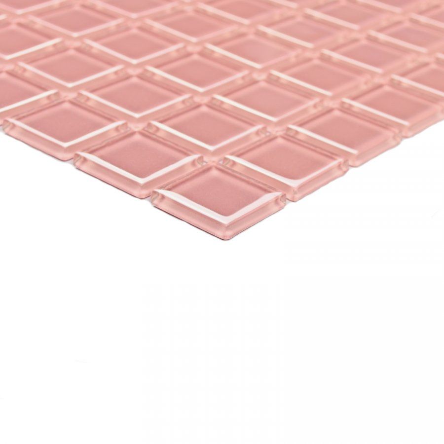 Мозаика Bonaparte (Бонапарт) Pink glass Глянцевая 30x30 см (чип 2,5x2,5 см)