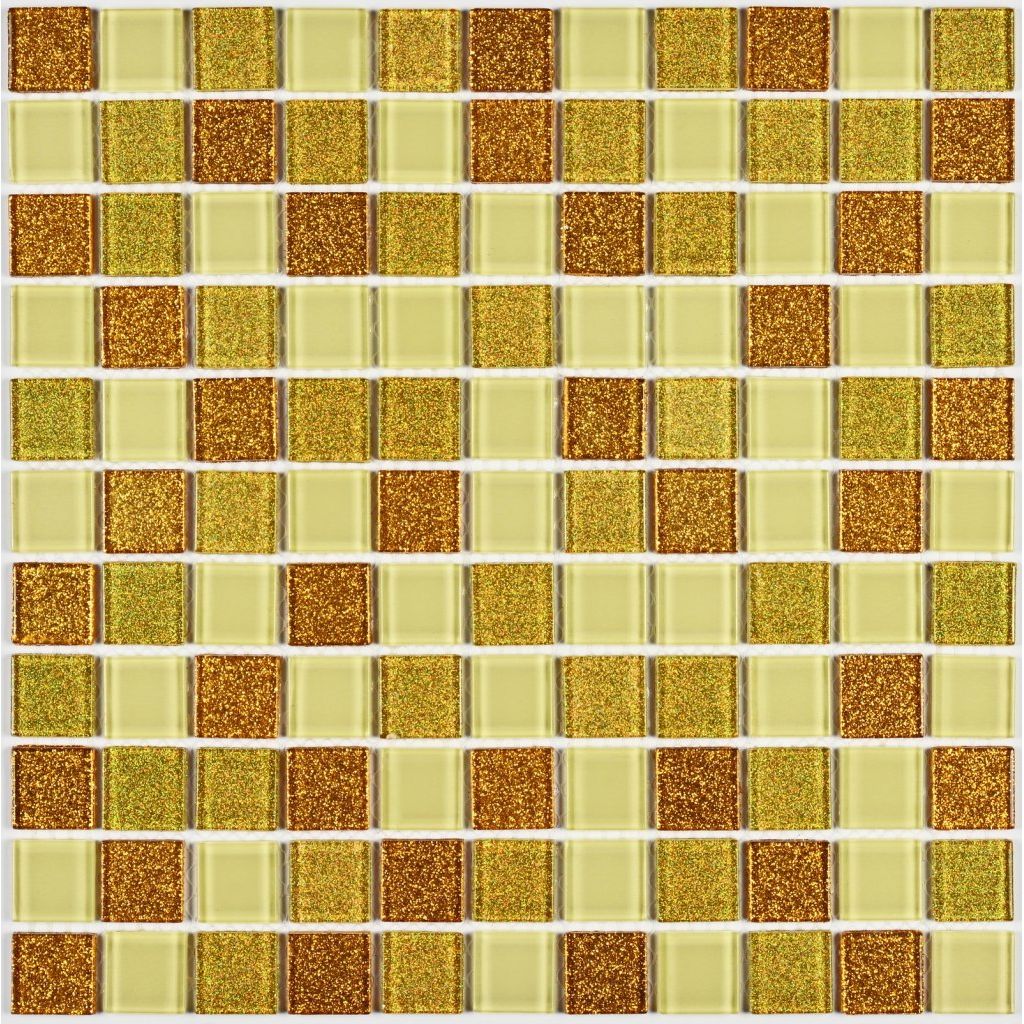 Мозаика Bonaparte (Бонапарт) Shine Gold Глянцевая 30x30 см (чип 2,5x2,5 см)