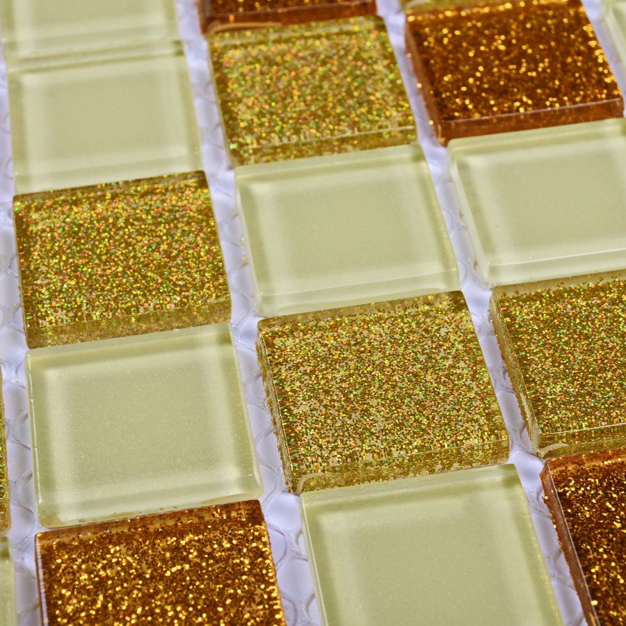 Мозаика Bonaparte (Бонапарт) Shine Gold Глянцевая 30x30 см (чип 2,5x2,5 см)