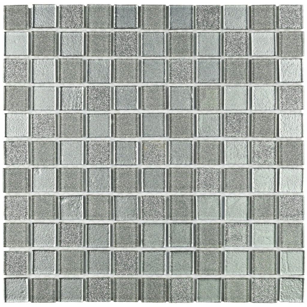 Мозаика Bonaparte (Бонапарт) Shine Silver Глянцевая 30x30 см (чип 2,5x2,5 см)