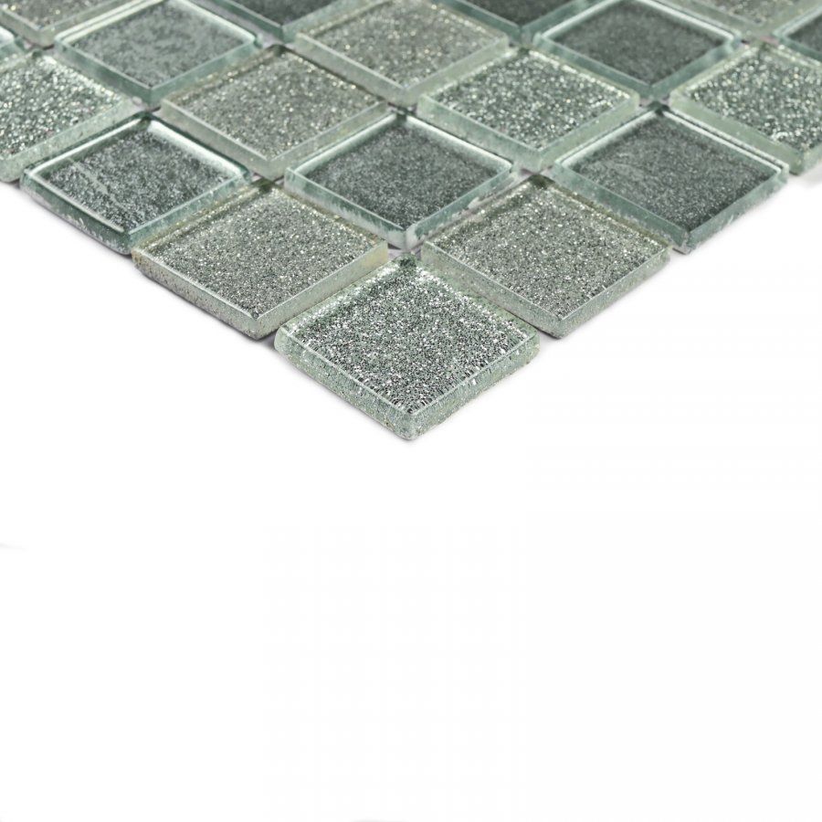 Мозаика Bonaparte (Бонапарт) Shine Silver Глянцевая 30x30 см (чип 2,5x2,5 см)