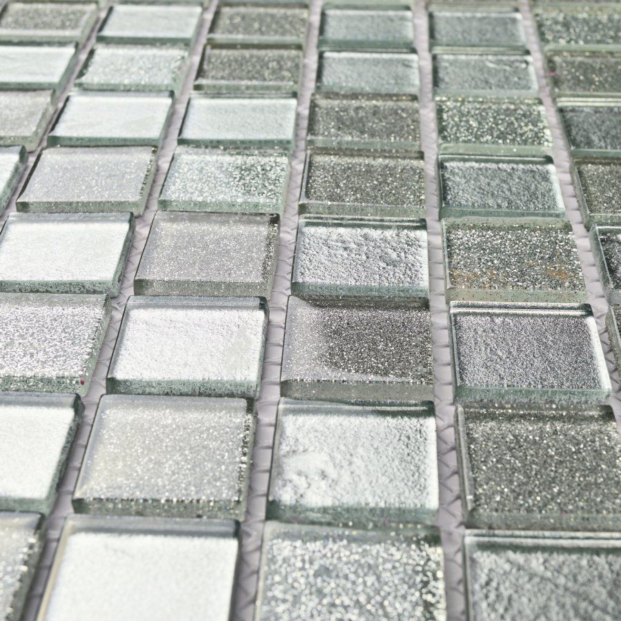 Мозаика Bonaparte (Бонапарт) Shine Silver Глянцевая 30x30 см (чип 2,5x2,5 см)
