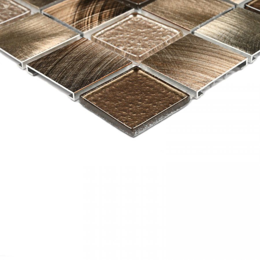 Мозаика Bonaparte (Бонапарт) Titan Bronze Глянцевая 31.8x31.8 см (чип 3x3 см)