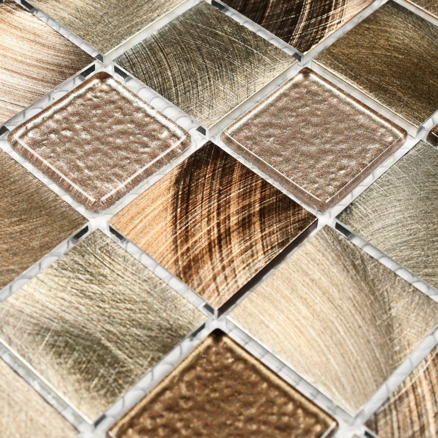 Мозаика Bonaparte (Бонапарт) Titan Bronze Глянцевая 31.8x31.8 см (чип 3x3 см)